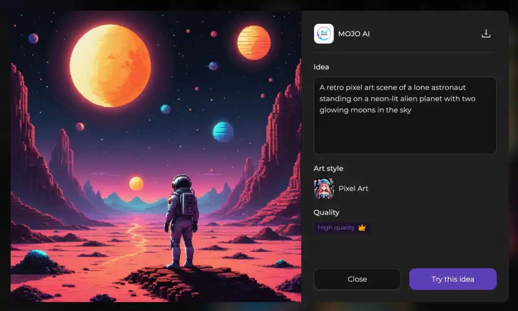 ai generate image pixel