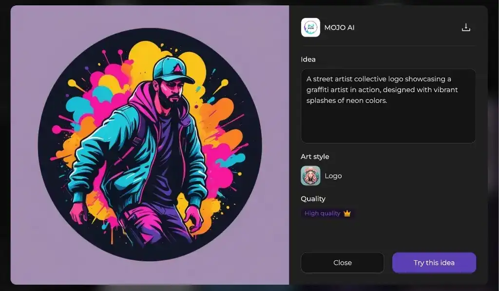 ao generate sticker with text