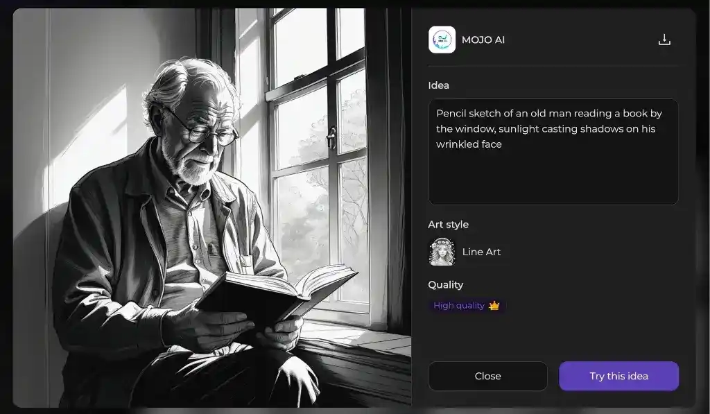 ai generated image line art